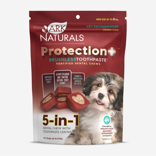 Ark Naturals Protection+ Brushless Toothpaste Dental Chews for Dogs