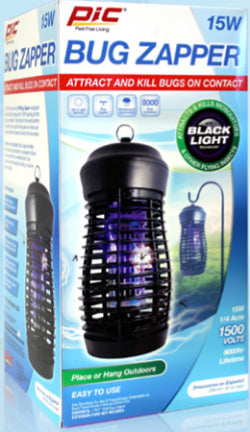 BUG ZAPPER 15 W BLACK LIGHT