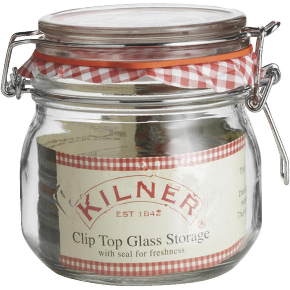 Kilner 17 Oz. Round Clip Top Glass Storage Jar