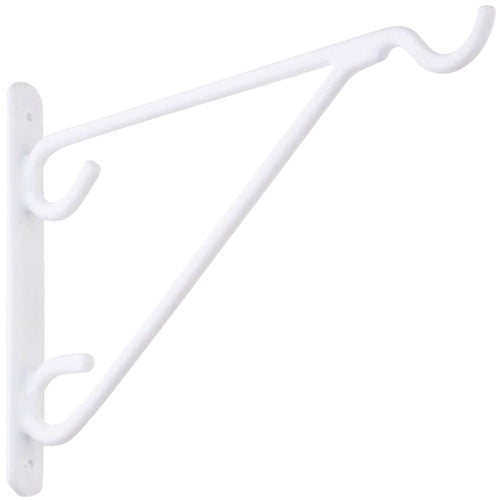 National 8 In. White Vinyl-Coated Steel Plant Hanger Bracket