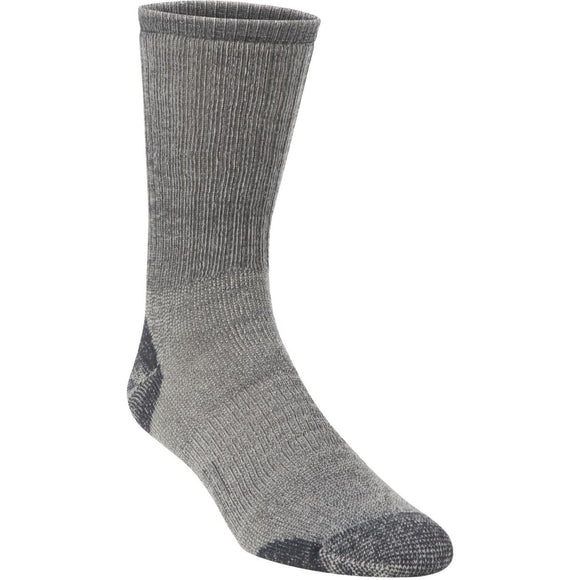 Hiwassee Trading Company Men's Extra Large Charcoal Medium Weight Hiking Crew Sock