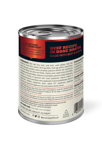 ACANA Beef Recipe in Bone Broth Premium Chunks Wet Dog Food