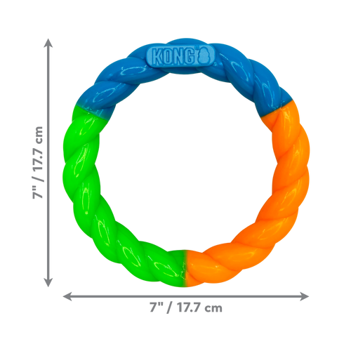 KONG Twistz High Viz Ring Dog Toy