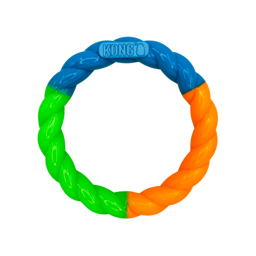 KONG Twistz High Viz Ring Dog Toy