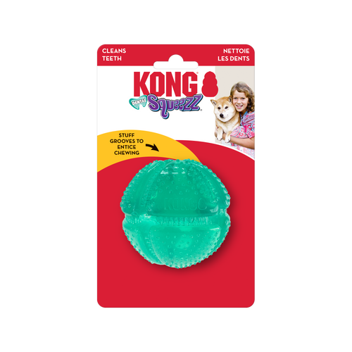 KONG Dental Squeezz Ball Dog Toy