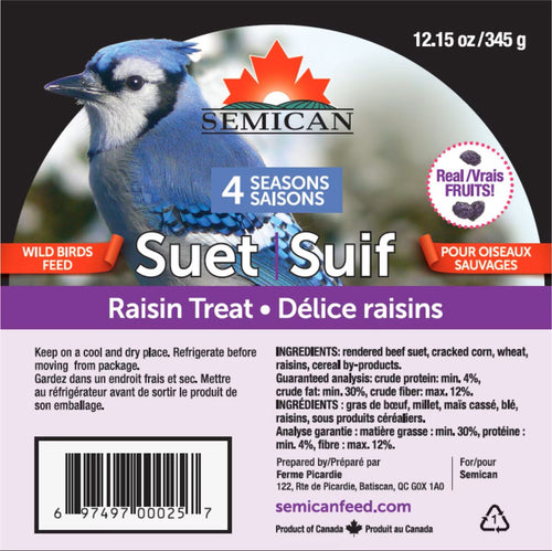 Semican Raisin Suet Wild Bird Treat