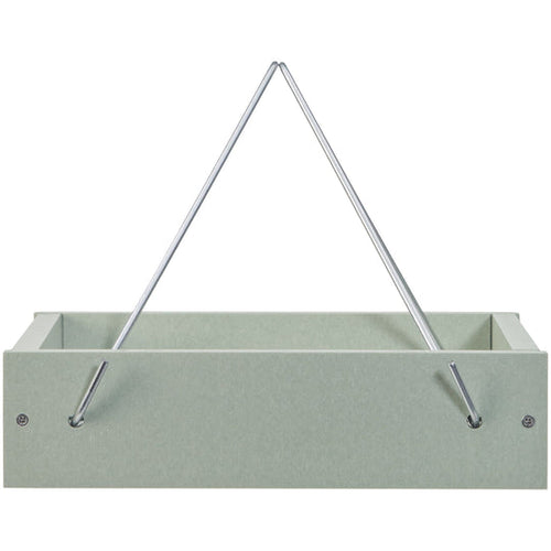 Birds Choice Small Hanging Tray Bird Feeder in Sage Green Recycled Plastic